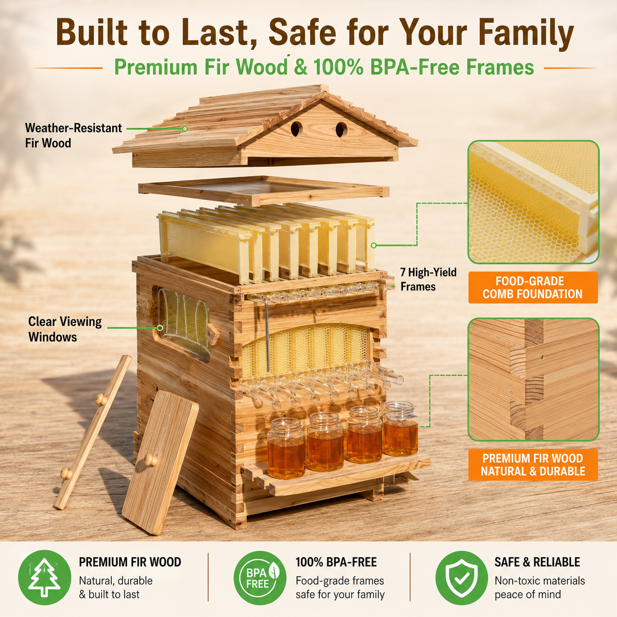 Flow Hive With 7 Pcs Frames